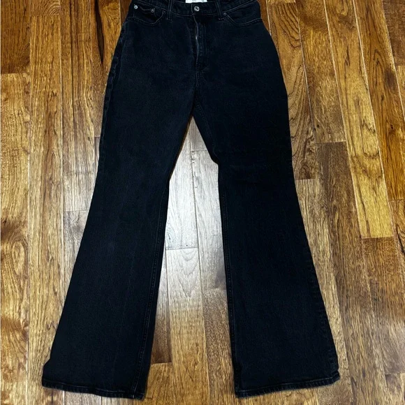 Abercrombie Black Vintage Flare High Rise Jeans Curvy Love - Picture 5 of 7